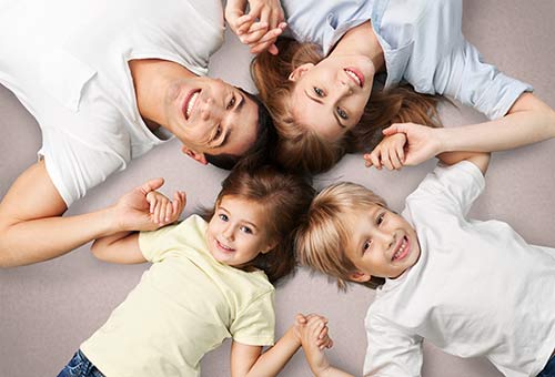 Happy Family after Vinyl Plank installations