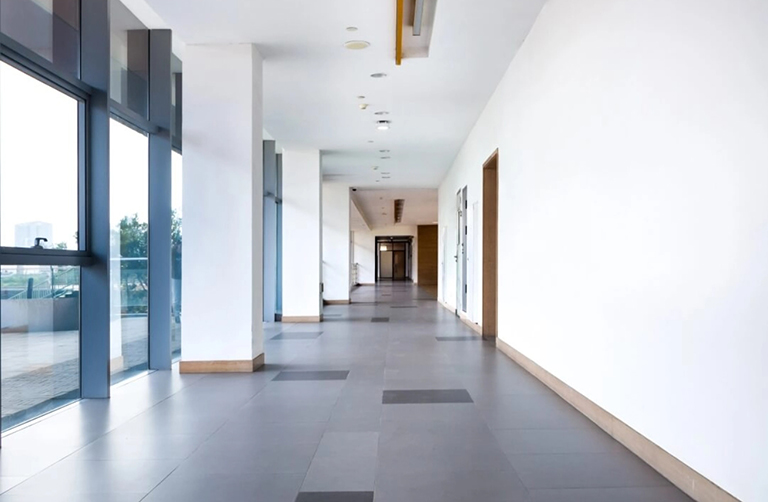 Commercial corridor flooring