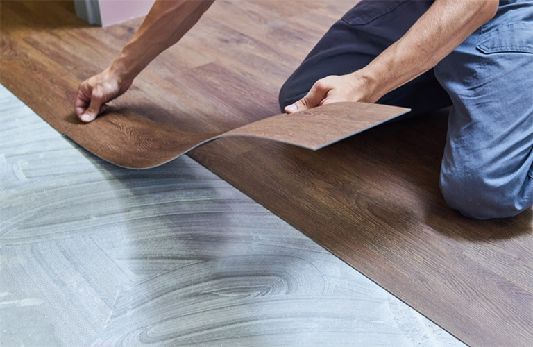 Glue down plank floor