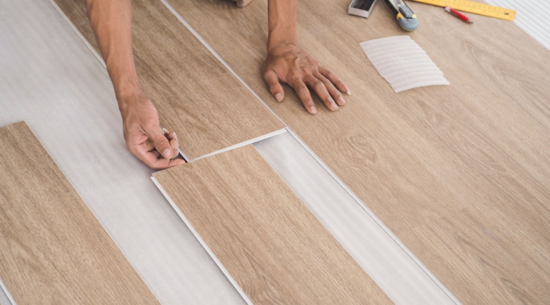 Vinyl plank flooring is ideal in high traffic areas